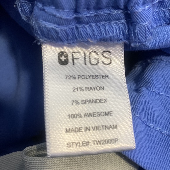 FIGS Ceil Blue scrub pants sz XS - Picture 5 of 7
